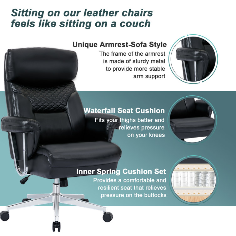 Leather discount typist chair